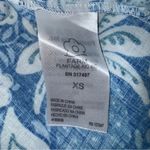 Farm Rio Full of Flowers Floral Jumpsuit Blue White Crochet Trim V Neck Boho Photo 11