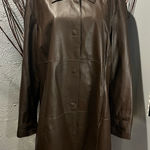 🌸VINTAGE CENTIGRADE 100% BROWN LEATHER JACKET SIZE LARGE🌸 Photo 0