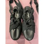 Free People  Cece Wrap Ballet Flats in Black 7 Womens Leather Shoes Slides Photo 6