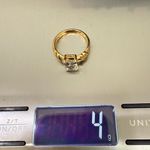 Vintage Signed 925 Gold Over Sterling Silver Emerald Cut Clear CZ Ring Size 8 5g Photo 11