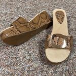 G.C. shoes  open toes snakeskin slip ons.3” heels 8 Photo 4