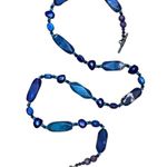 Vintage Perfectly Pastel Purple Natural Stone Beaded Necklace Toggle Clasp 27” Photo 1