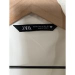 ZARA White Shirt Dress Button Front Elastic Waist Short Sleeve XL Casual Minimal Photo 2