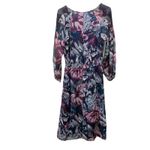 Sundance Purple Floral Silk Chiffon Midi Dress Size XS Photo 4