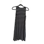 Women's Time and Tru Black & White Striped Sleeveless Dress S Photo 3