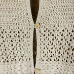 Eddie Bauer Neutral Open Weave Cardigan Sweater 1X Linen Blend Photo 6