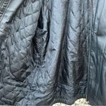 Liz Baker Vintage 90s  Black Leather Quilt Lined Oversize Bomber Jacket 1X Photo 7