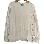 Anthropologie Saturday Sunday By  Size S Cream Arcana Buttoned Pullover Sweater Photo 3
