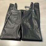 BLANK NYC  The Bond Black Faux‎ Leather Pants with Zip Details Size 25 Photo 4