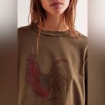 Free People We The Free Farm Friends Tee Rooster Print - No Longer Sold Photo 2