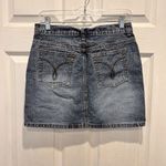 Vintage SO Denim Mini Skirt Y2K‎ Medium Wash Bohemian Juniors Size 5 Blue Photo 3