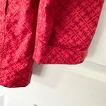 Columbia Red Houndstooth Print Zip Up Rain Resistant Jacket Hooded Small Women Photo 6