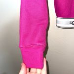 UGG Magenta Pink Logo Elastic Hem Cropped Sweatshirt Photo 3