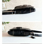 Coach  Black Leather Soho‎ Crossbody Bag One Size with White Stitching Photo 5