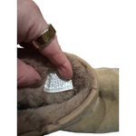 UGG  Classic Mini Metallic Heel Boots Suede Sheepskin Lined Women's Size 8 Photo 6