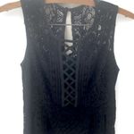 Nanette Lepore  Lace Crochet Top Sz 4 Corset Peplum Blouse Dark Romantic Feminine Photo 2