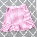 Parisian High Waisted Pink Mini Skirt With Ruffle Hem Photo 2