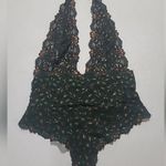 Frederick's of Hollywood NWT  Size Medium Jessica Lace Teddy Green And Gold Photo 8