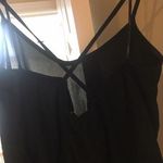 Black Crisscross Back Flowy Top Size L Photo 4