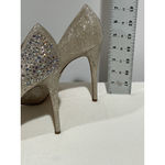 Womans Fabulicious Gold Rhinestone Sparkly Platform Heel Pumps Size 11 Photo 3