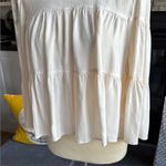 Madewell  Ivory Flowy Tier Blouse Photo 4