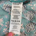 Thought Chandri Crepe Blouse Midori Green Blue Floral Print Size 6 Photo 6