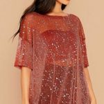 SheIn Red mesh star shirt Photo 0