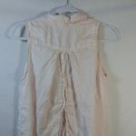 Bella Dahl  Light Pink Linen Sleeveless Top Split Back Size M Photo 6