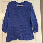 Talbots Petite XL Chevron Knit Periwinkle Top Photo 1