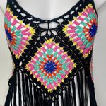 Hera Collection Crochet Granny Square Fringe Top NWT! Photo 4
