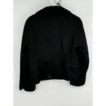 Talbots ‎ The Grace Fit Double Breasted Blazer Jacket Silk Ribbed Black Size 10 Photo 1