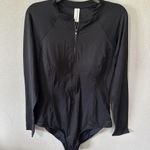 Sea Level Sz 12 Black Essentials Long Sleeve Multifit One Piece Swim Suit Zip Up Photo 1