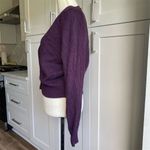 Vintage Purple Gold Button Front Ramie and Cotton Cardigan Sweater S Cropped Photo 2