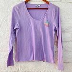 Juicy Couture JUICY  Long Sleeve Shirt - Thermal Purple Lilac Size L NWT Photo 0