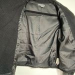 Vince Boucle Wool Moto Scuba Lamb Leather Sleeve Motorcycle Jacket Black S Photo 2