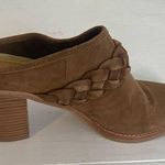 Dolce Vita Serla Leather Truffle Suede Stacked Heel Mule Shoe 10 Photo 6