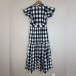 EXPRESS x Ladygang The Great Nightingale Navy Gingham Plaid Maxi Dress size 00 Photo 5