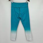 ZYIA Active Venom Ombre Metallic Light N Tight Leggings teal white sz large 8 Photo 5