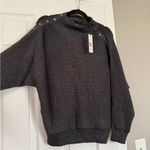 Tahari  Metallic Grey Button Detail Viscose Blend Sweater MSRP$88 NWT Photo 7
