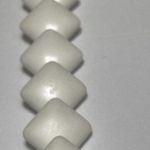 Trifari Signed White Plastic Beads Necklace Gold Tone Clasp Photo 6