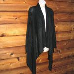 NWT Black Angora Cardigan Sweater Black Size M Photo 2