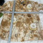 Indigo Moon Vintage Moon Tan Tie Dye Floral Applique Sequin Boho LIned Jacket sm White Photo 8