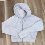 Adidas  cropped light blue rhinestone hoodie size small Photo 0