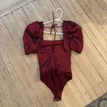 Majorelle  Cruz Bodysuit in Maroon Photo 9