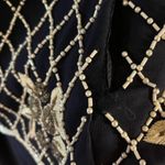 Papell Boutique  Navy Beaded‎ Evening Dress Size 12 Photo 8