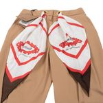 Burberry Tapered Pant Trouser Silk Scarf Belt SOCIETY Size 0 NWT $1190 Photo 5