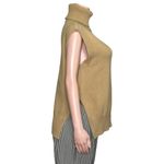 The Frankie Shop Split Hem Roll Neck Wool-Blend Vest, Biscuit, Small Photo 10