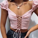 White Fox Boutique White Fox Pink Crop Top Photo 0