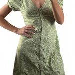 Madewell  Green Floral Mini Dress Photo 0