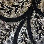 J. L. B. Women's Vintage Silver Sequin Silk Blouse Size M Size M Photo 2